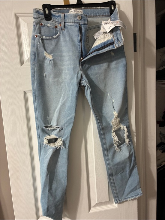 Abercrombie & Fitch Denim - Abercrombie Skinny High rise - Light Wash (27/4 short)